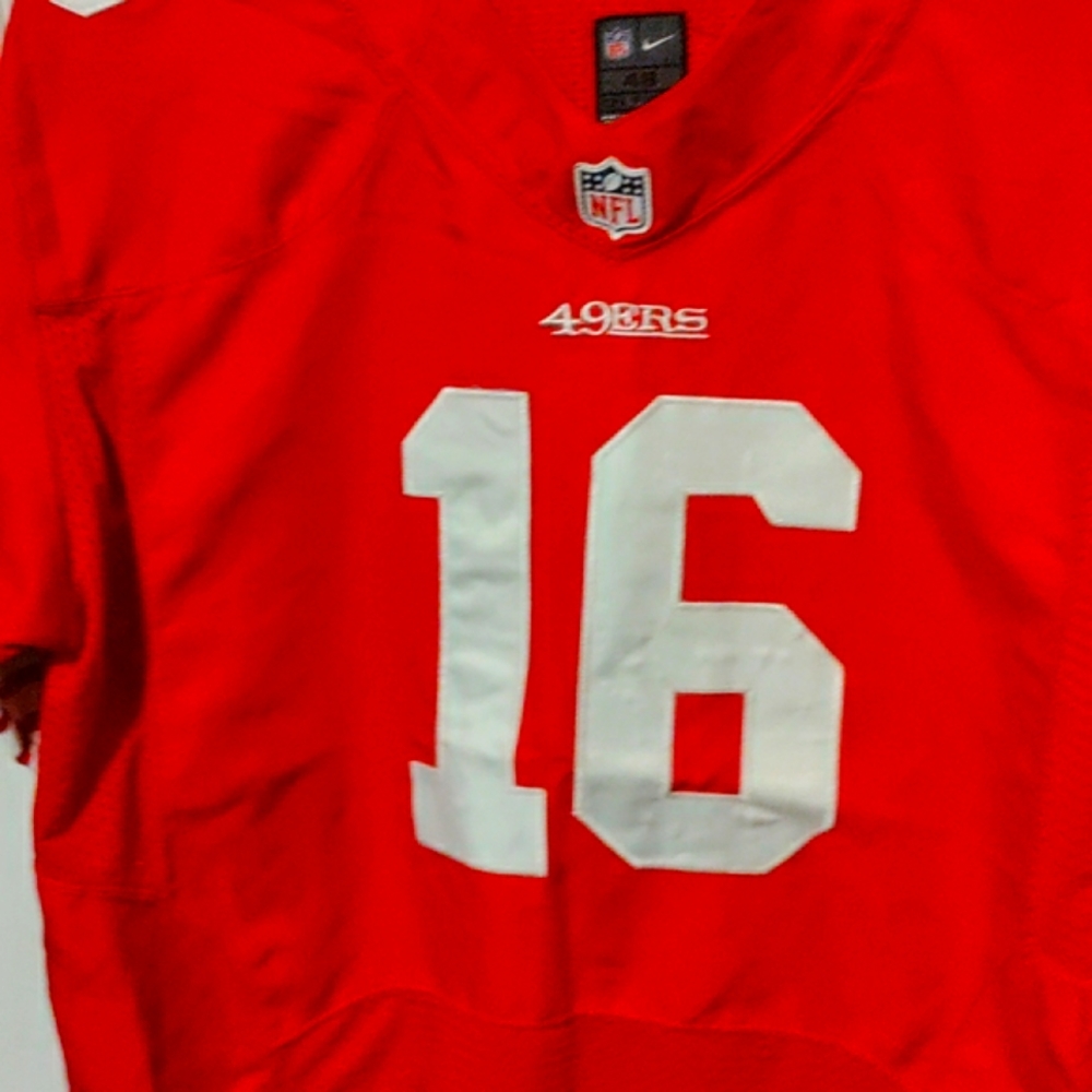 San Francisco 49ers Joe Montana Jersey (size 48). Made by Nike